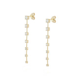 Graduated Diamond Drop Earrings