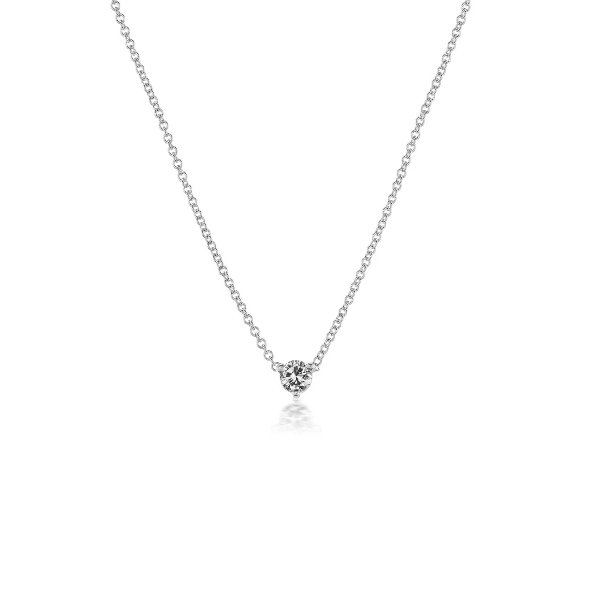 The Classic Diamond Solitaire Pendant Necklace