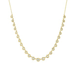 Round Diamond Graduated Bezel Set Necklace