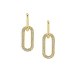 Pavé Diamond Chain Link Drop Earrings