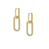 Pavé Diamond Chain Link Drop Earrings