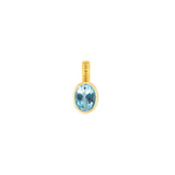 Aquamarine Bezel Set Birthstone Charm