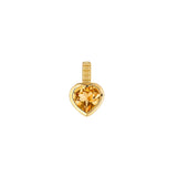 Citrine Heart Birthstone Charm