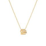 Small Pavé Diamond Edge Necklace