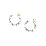 Two-Tone Double Open Hoops