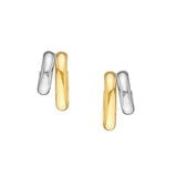 Chunky Two-Tone Open Hoops