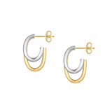 Chunky Two-Tone Open Hoops