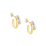 Chunky Two-Tone Open Hoops