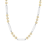 Two-Tone Oval Link Chain Necklace
