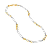 Two-Tone Oval Link Chain Necklace