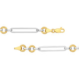 Two-Tone Oval Link Chain Necklace