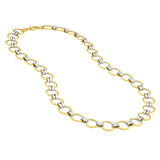 Two-Tone Round Link Chain Necklace