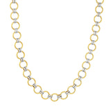 Two-Tone Round Link Chain Necklace
