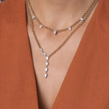 Pear Diamond Cuddle Lariat Necklace