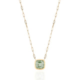 Manhattan Cushion-Cut Prasiolite Necklace