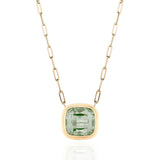 Manhattan Cushion-Cut Prasiolite Necklace