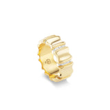 Wide Bamboo Baguette Diamond Band