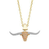 Longhorn Sapphire Pendant Necklace