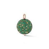 Large Emerald Pebble Locket Charm