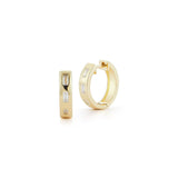 Ottoline Baguette Diamond Huggie Earrings