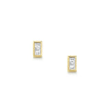 Baguette Diamond Stud Earrings
