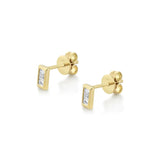 Baguette Diamond Stud Earrings