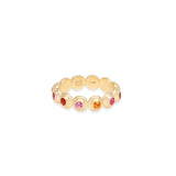 Large Evolve Pink & Orange Sapphire Stacking Ring