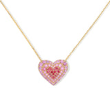 Juju Pink Sapphire Heart Charm Necklace