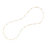 Africa Collection Long Gold Beaded Necklace
