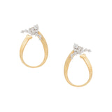 Marrakech Collection Open Hoop Earrings with Diamond Clusters
