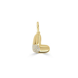 Pavé Diamond Bubble Letter Charm