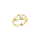 Open Oval Diamond Ring
