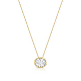 White Topaz Bezel Set Necklace
