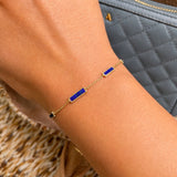 Lapis Station Bar Bracelet
