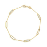 Mother of Pearl Station Bar Bracelet