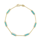 Turquoise Station Bar Bracelet