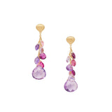 Paradise Collection Multi-Strand Earrings with Amethyst and Pink Tourmaline