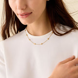Siviglia Collection Brushed Oval Bead Necklace