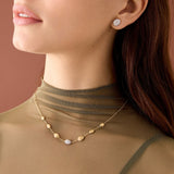 Siviglia Collection Pavé Diamond Station Necklace