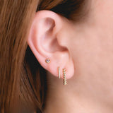 Pink Sapphire Bezel Set Stud Earrings