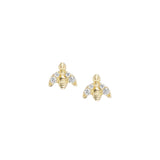 Diamond Bee Stud Earrings