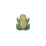 Emerald, Green Diamond, & Ruby Frog Ring