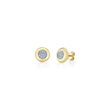 Diamond Circle Stud Earrings