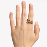 Taurus Mixed Metal Gris Diamond Ring