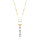 Graduated Triple Pear Diamond Necklace