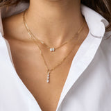 Graduated Triple Pear Diamond Necklace