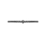Eka Flex'it Rhodium Bracelet with Black Diamond