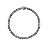 Eka Flex'it Rhodium Bracelet with Black Diamond