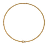 Prima Flex'It Necklace With Ornamental Clasp & Pavé Diamond Rondelle