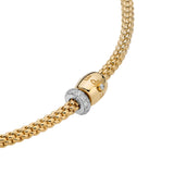 Prima Flex'It Necklace With Ornamental Clasp & Pavé Diamond Rondelle